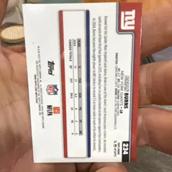 Topps Chrome 2025 Brian Burns Giants light board logo!!! #234 NFL Football Card - Image 2