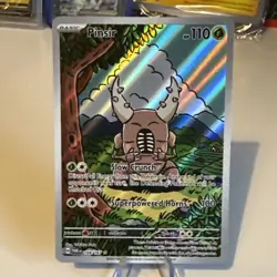 Pokemon TCG Pinsir Holo Illustration Rare Card Twilight Masquerade 168/167 - Image 1