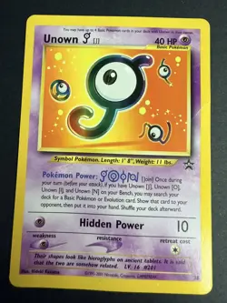 Pokemon TCG Unown #38 Black Star Promo WOTC Vintage Card - Image 1