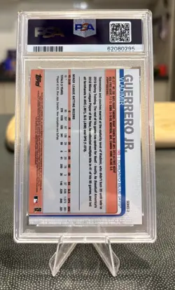 2019 Topps Vladimir Guerrero Jr Missing Card Number PSA 9 Rookie RC Blue Jays - Image 2
