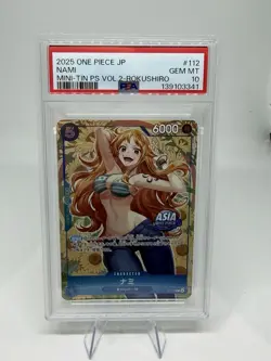 PSA10 One Piece Asia Promo NAMI P-112 Mini-tin Pack Set vol.2 KOUSHI ROKUSHIRO - Image 1