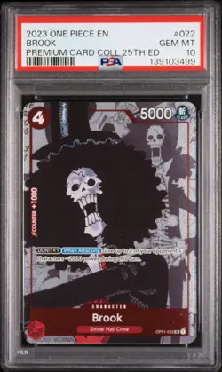 2023 Brook 25th Anniversary OP01-022 (UC) One Piece PSA 10 - Image 1