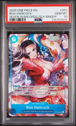 Boa Hancock OP07-051 PSA 10 Gem Mint One Piece Seven Warlords Sea - Image 1