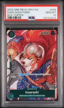 One Piece TCG - Inuarashi Box Topper OP01-034 - English PSA 10 - Image 1