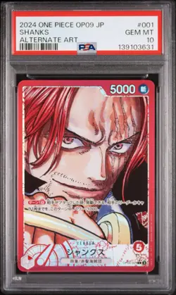 ONE PIECE Shanks Alt Art Leader OP09-001 Emperors In The New World JPN PSA 10 - Image 1