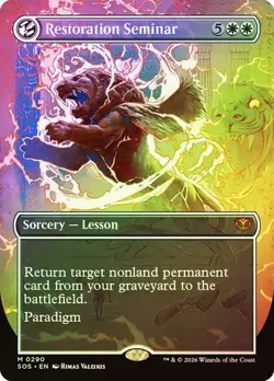 MTG Secrets of Strixhaven Restoration Seminar Borderless Foil 0290 - Image 1