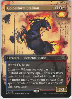 MTG Colorstorm Stallion (Borderless) NM Secrets of Strixhaven Magic 299 - Image 1