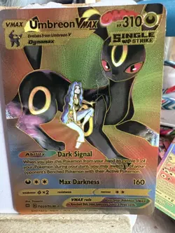Pokemon Umbreon Vmax Alt Art Multi Color 💥 Foil Fan Art Hp310 NM - Image 1