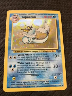 Vaporeon Jungle Holo Nm Pokemon Unlimited Rare WOTC Pokemon - Image 1