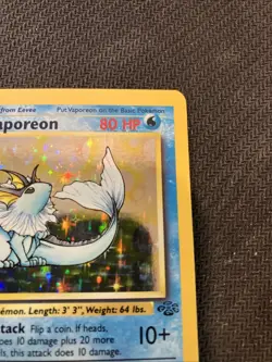 Vaporeon Jungle Holo Nm Pokemon Unlimited Rare WOTC Pokemon - Image 3