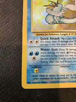 Vaporeon Jungle Holo Nm Pokemon Unlimited Rare WOTC Pokemon - Image 5