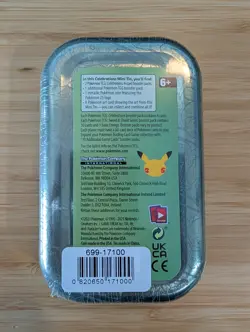 Pokemon TCG: Celebrations Mini Tin (Treecko, Torchic & Mudkip): SEALED BRAND NEW - Image 2