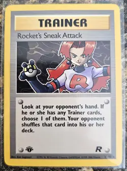 Pokemon 2000 Team Rocket Rocket's Sneak Attack 1st Edition 72 NM or Better - Image 1