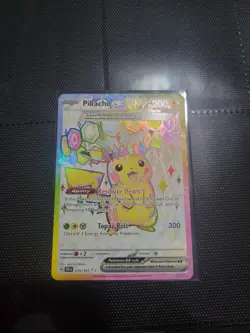 Pokemon TCG Pikachu ex 219/191 Sv08 Surging Sparks Ultra Rare Holo Full Art EX - Image 1