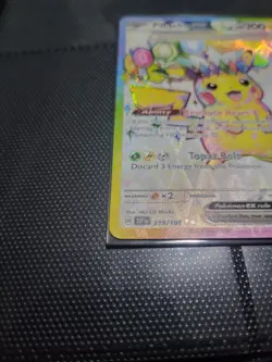 Pokemon TCG Pikachu ex 219/191 Sv08 Surging Sparks Ultra Rare Holo Full Art EX - Image 3