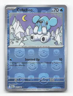 Pokemon TCG - Cubchoo (Master Ball Pattern) 025/086 NM Holo SV: Black Bolt - Image 1