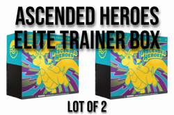 POKEMON ASCENDED HEROES ELITE TRAINER BOX ETB - LOT OF 2 SEALED - Image 1
