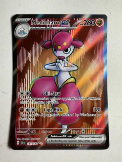 Pokemon Stellar Crown SV07 Medicham ex 161/142 UR Full Art Ultra Rare NM - Image 1