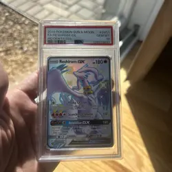 2019 Pokemon Sun & Moon Reshiram #sv51 Hidden Fates GX Shiny Full Art PSA 10 Gem - Image 1