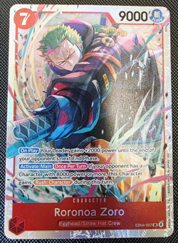 Bandai Roronoa Zoro One Piece CCG EB04-007 SR Rush - Image 1