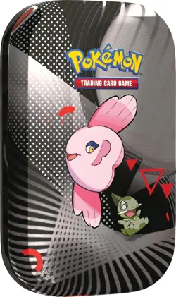 Pokemon TCG: Unova Mini Tin – Alomomola & Axew (2 Booster Packs & 1 Sticker Card - Image 1