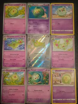 X9 Solosis Duosion Reuniclus Pokemon Cards Mixed Lot Collection Cute Cell 🟢 - Image 1