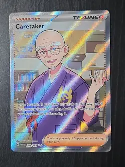 Pokemon TCG Caretaker Holo Ultra Rare Card 203/167 Sv06: Twilight Masquerade - Image 1