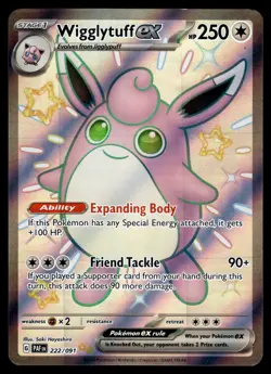 Wigglytuff ex 222/091 SV: Paldean Fates Pokemon - Image 1