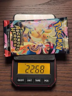 VERY HEAVY! 22.68g Pokemon TCG Ascended Heroes Booster Pack (SEALED) - Image 1