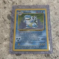 Pokemon TCG Blastoise Base Set Holo Rare Stage 2 100 HP 2/102 Wizards 1999 - Image 1