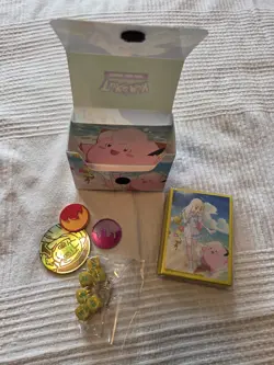 Pokemon Lillie's Clefariy Deck Box, Sealed Sleeves, Sealed Dice, Coin, Markers - Image 3