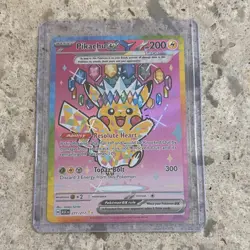 Pokemon Pikachu ex Sv08: Surging Sparks Ultra Rare Holo Basic 200 HP 277/217 - Image 1
