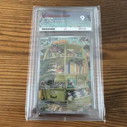 Pokemon TCG - ACE Grading 9 Litten 167/162 – Illustration Rare – Temporal Forces - Image 1