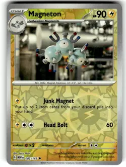 Pokemon Reverse Holo NM - Magneton 081/165 Uncommon - Image 1