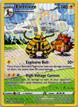 Electivire GG08/GG70 Holo Crown Zenith Galarian Gallery Pokemon NM - Image 1