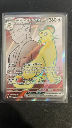 Team Rockets Persian EX 219/182 Full Art Holo Rare Destined Rivals - Pack Fresh - Image 1