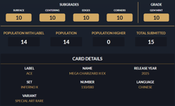 PERFECT SUB ACE 10 2025 Mega Charizard X ex Inferno X 110/080 SAR Chinese - Image 3