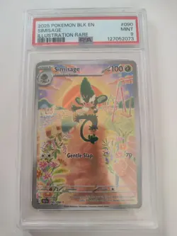 Pokemon TCG Simisage Black Bolt Holo Illustration Rare Card 090/086 PSA 9 - Image 1