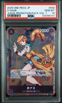 One Piece O-Nami PSA10 Judge Reward Promo Card Rare Limited JUDGE Edition - Image 1