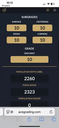 Meowth 106/094 Phantasmal Flames Holo Ace 10 Gem Mint Perfect 10-10-10-10 🔥 - Image 3