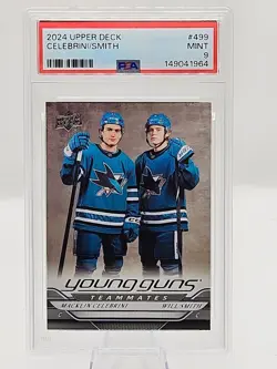 2024 Upper Deck Young Guns Teammates - Macklin Celebrini Will Smith #499 - PSA 9 - Image 1