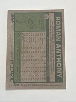 2026 Topps Heritage Roman Anthony RC White Chrome * All Star Rookie Cup* Red Sox - Image 2