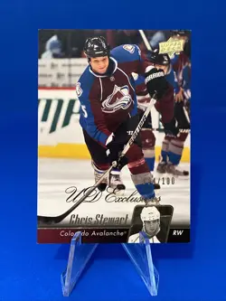 2010-11 Upper Deck Chris Stewart UD Exclusives 004/100 Colorado Avalanche SP - Image 1