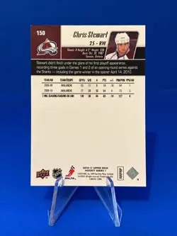2010-11 Upper Deck Chris Stewart UD Exclusives 004/100 Colorado Avalanche SP - Image 2