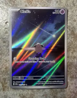 3 holo TCG Pokemon cards including Cleffa, Serena, and Pikachu. - Image 2