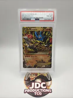 Pokemon M Lucario EX Holo Card 113/111 XY Furious Fists Secret Rare Psa 8 - Image 1