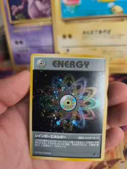 Pokemon Karte Card Rainbow Energy Team Rocket Gang Holo japanese NM- 2x Swirl - Image 2