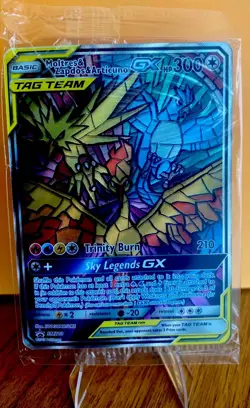 FREE SHIP Pokemon Moltres Zapdos Articuno GX SM210 Hidden Fate Promo Card SEALED - Image 1