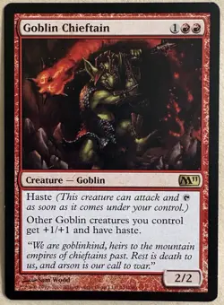 Goblin Chieftain X1 Magic 2011 M11 Mtg Magic the Gathering - Image 1