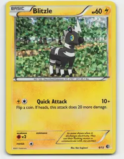 2011 Pokemon, McDonald's Promos, #6/12 Blitzle, Holo - Image 1
